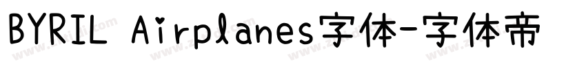 BYRIL Airplanes字体字体转换